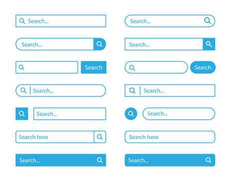 Search bar set . Vector illustration isolated on white background. www search bar icon for web site, app, ui and logo.