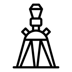 Poster - Tripod stand icon. Outline tripod stand vector icon for web design isolated on white background