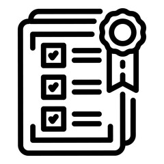 Poster - Standard paper icon. Outline standard paper vector icon for web design isolated on white background