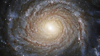 Wall Mural - Camera flying through the clouds and star field in outer space.