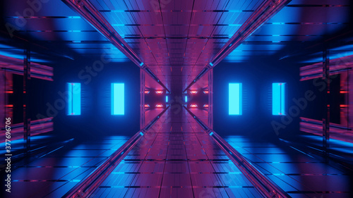 Fotomural Lustrous Box Transport Passage 4k uhd 3d illustration background