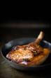 huge rustic pan fried pork chop