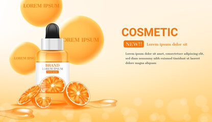 Sticker - Vitamin c serum ads template