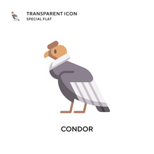 Condor Vector Icon. Flat Style Illustration. EPS 10 Vector.