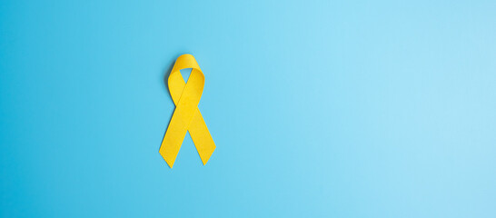 Suicide prevention, Sarcoma, bone, bladder, Childhood cancer Awareness month, Yellow Ribbon for supporting people living and illness. children Healthcare and World cancer day concept