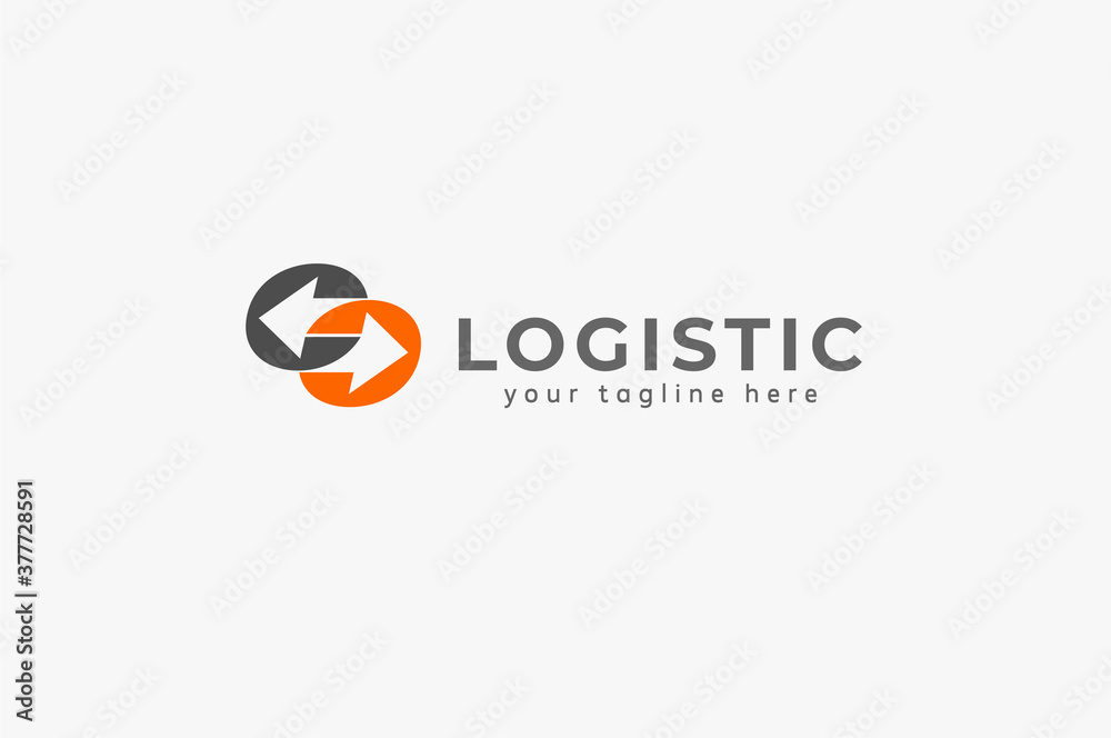Logistic Logo, arrow design logo template, vector illustration Stock ...