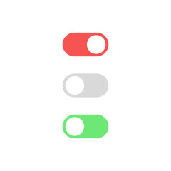 Poster - Toggle switch button. For mobile app. Vector on isolated white background. EPS 10