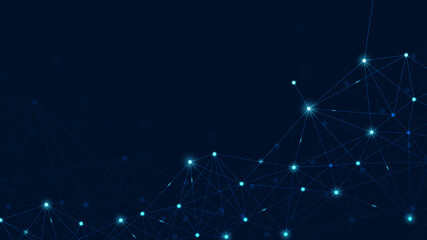 Wall Mural - abstract plexus technology futuristic network with blue background wallpaper. vector illustration