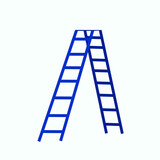 Fototapeta Paryż - blue Ladder vector illustration in ''Home repair'' or ''Home renovation'' theme