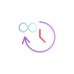 Poster - Infinite time color gradient vector icon