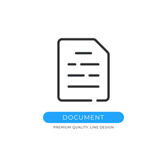 Canvas Print - Document icon. File, report, PDF, contract concepts. Premium quality graphic design element. Modern sign, linear pictogram, outline symbol, simple vector thin line icon