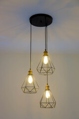 Wall Mural - The colors of the chandeliers hanging from the ceiling.