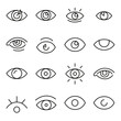 Premium set of eye line icons.
