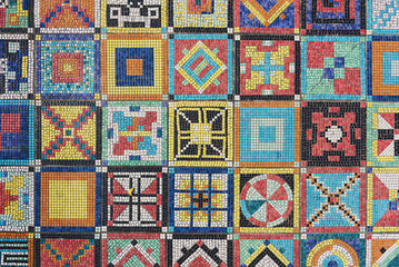 Aufkleber - Art Design. The mosaic pattern on floor surface