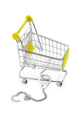 Wall Mural - Shopping cart and handcuffs