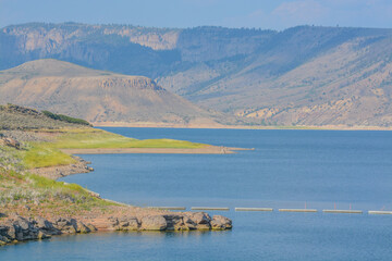 Wall Mural - The Colorado River Storage is held back by the Blue Mesa Dam. It is surrounded by the Black Canyon North Rim in the Curecanti National Recreation Area, Colorado