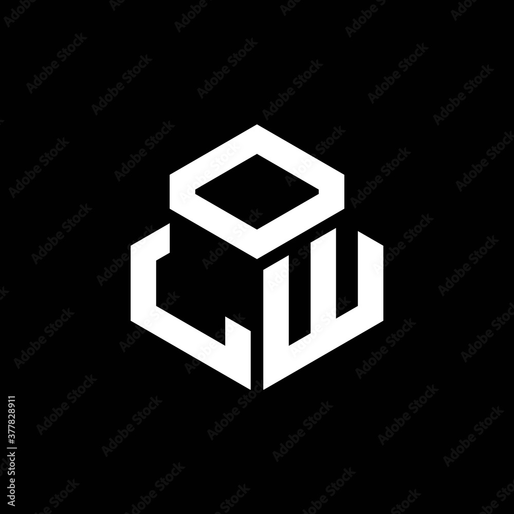 LW monogram logo with 3 cube style design template Stock Vector | Adobe ...