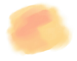 Poster - Digital watercolor wash. Peach color. Element for graphic design. 