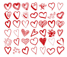 Poster - Heart symbol. Digital drawing element. Collection. Vector EPS 10. 