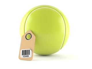 Sticker - Tennis ball with barcode