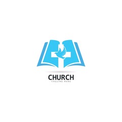 Wall Mural - Church logo template vector icon illustration