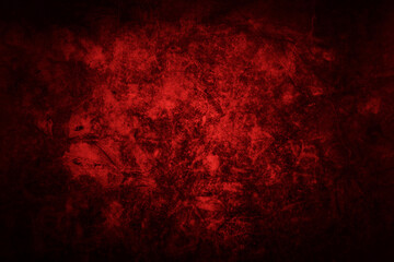 Empty space of Dark red concrete grunge wall texture background.