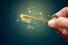 Key To Unlock Mind To Increase Intellect Concept