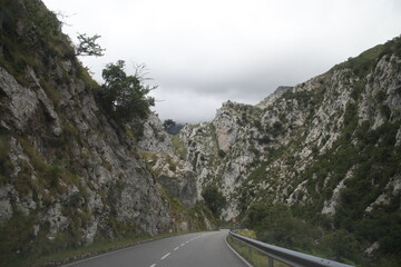 Sticker - Mountainous  landscape in Cantabria, Spain