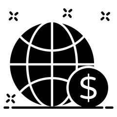 Wall Mural - 
Dollar coin with browser, online money in style 
