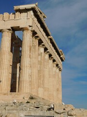 Wall Mural - View of the Parthenon, the ancient temple of goddess Athena, in Athens, Greece