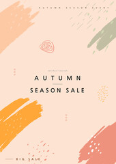 Wall Mural - Geometrical Patterns for WebDesign. Autumn shopping eventillustration. Banner.
