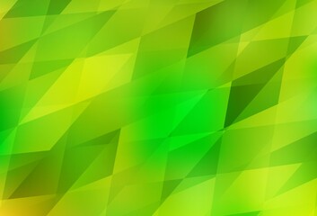 Light Green, Yellow vector backdrop with rhombus.