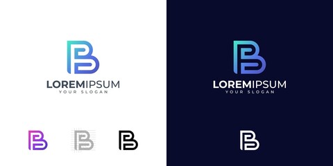 Wall Mural - Letter B logo design inspiration