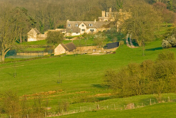 Wall Mural - Cotswold Farmhouse house Cotswolds Gloucestershire, England, IK