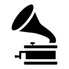 
A Record Player, Trendy Vector Style Of Gramophone Instrument 
