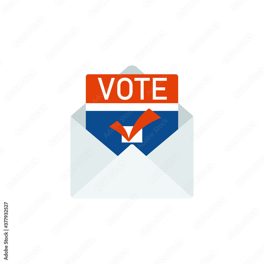 Absentee ballot icon. Clipart image isolated on white background. Stock ...