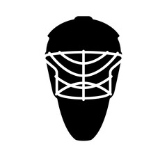 Wall Mural - goalie mask silhouette icon. clipart image isolated on white background.