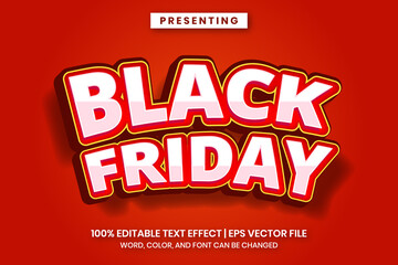 Poster - Black friday sale text effect with bold fun style