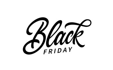 Poster - Black Friday Sale handwritten text. Modern calligraphy. Hand lettering.
