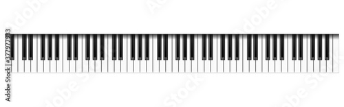 Fotomural Realistic 88 piano keys, vector illustration