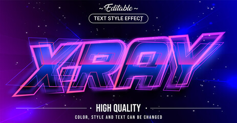 Leinwandbilder - Editable text style effect - X-ray theme style.