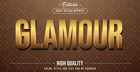 Poster - Editable text style effect - Glamour theme style.