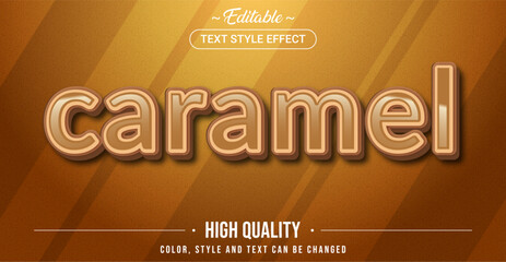 Poster - Editable text style effect - Caramel theme style.