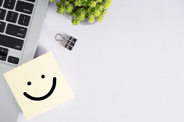 Wall Mural - Smile Concept On Sticky Note