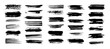 © SergeyBitos - Beautiful brushstroke set. Paint brush ink splashes stencil. High quality manually traced. Ink brush stoke stencil. Rectangle text boxes. Grunge silhouette brush stroke. Vector collection