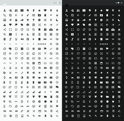 Wall Mural - Web, application icons vector set