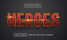 Heroes Text Effect Editable Premium Download