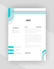 Unique concept Corporate letterhead template design.