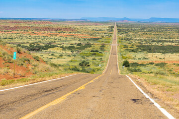 Sticker - Long straight road disappearing into distance