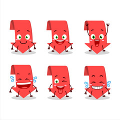 Sticker - Cartoon character of arrow down with smile expression